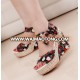 ZY2016A new summer lace fish mouth high heels sandals wedge